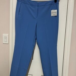 NWT Kasper Women's Periwinkle Blue Trousers 14p petite